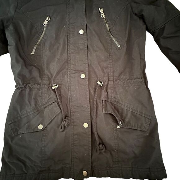 Tally Weijl ~ outerwear collection ~ black overcoat with plush lining ~ size 34 - Picture 7 of 14